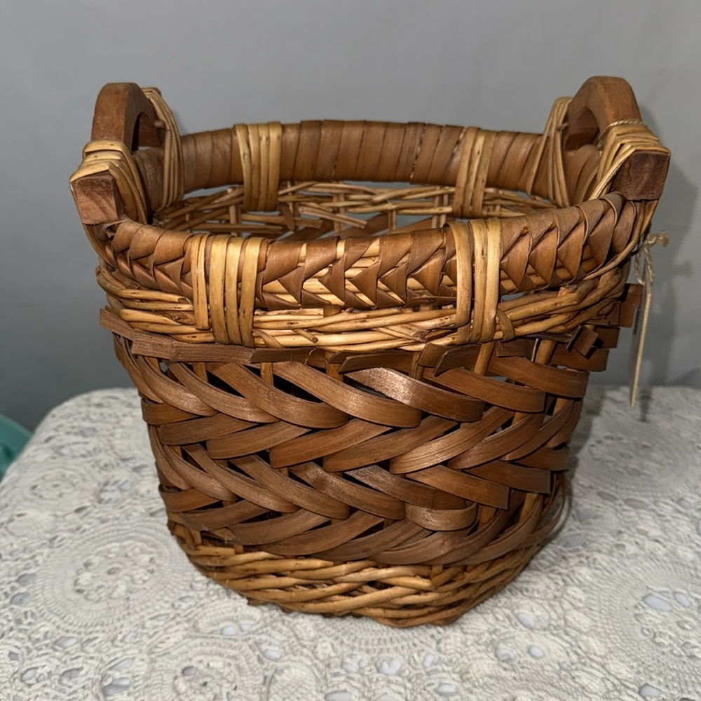 Home‎ Interior HomeCo Woven Basket Set Tag Fishing Basket Vintage Discontinued - Picture 11 of 14